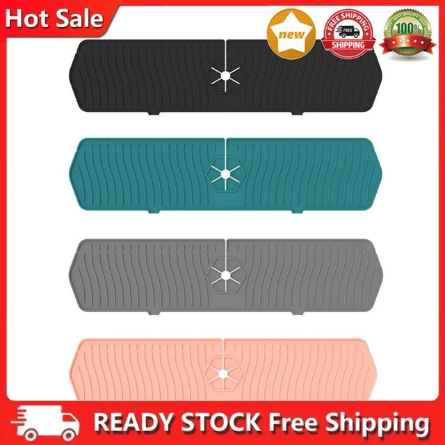 Silicone Faucet Absorbent Mat Sink Splash Guard Drying Pads for Kitchen Bathroom