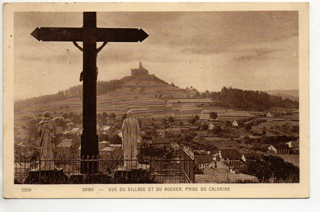DABO  Moselle CPA 57  vue sur le village, vue prise du calvaire