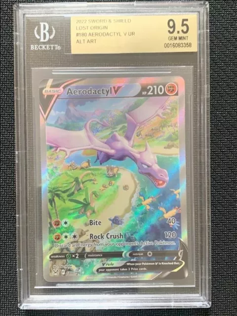 Aerodactyl V Alternate Art - PSA 10 GEM MINT - Pokemon Lost Origin 180/196