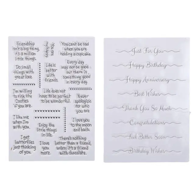 4 Sheets Silicone Card Making  Scripture Pattern Sentiment Stamp  Thanksgiving