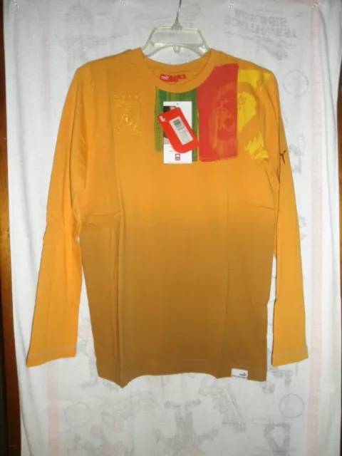 PUMA Cameroon /Cameroun Soccer Football Long Sleeve Shirt Men's Size S, NWT'S