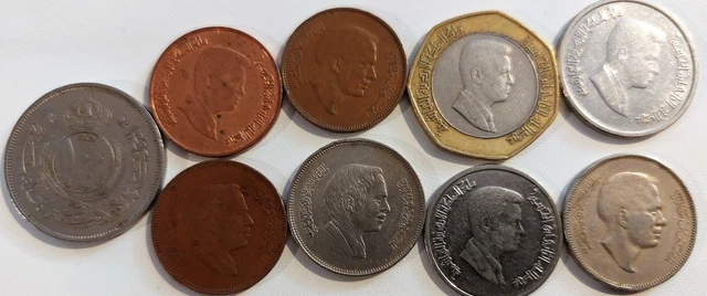 Jordan 9 Different coins lot dated between 1965 – 2009