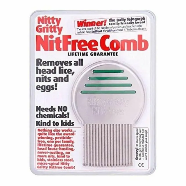 Nitty Gritty Nit Comb Head Lice Eggs Detection Removal