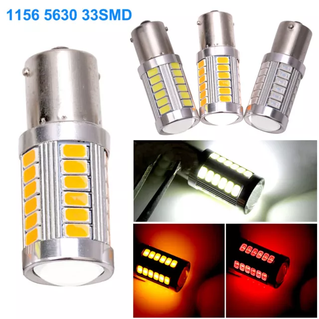 2-10pcs 1156 33SMD 5630 LED Car Turn Signal Lights Reverse Brake Light Bulb Lamp