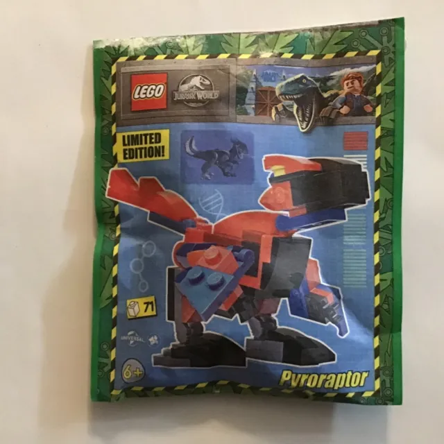 LEGO Jurassic World Pyroraptor 122329 Paper Bag Set SEALED Limited Edition