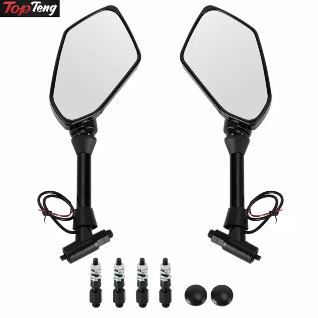 Motorcycle LED Turn Signal Indicator 8mm 10mm Rearview Mirrors For Honda D1