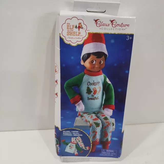 Elf on the Shelf Boy Claus Couture Clothes Nightwear Pajamas Cookies Shirt NEW