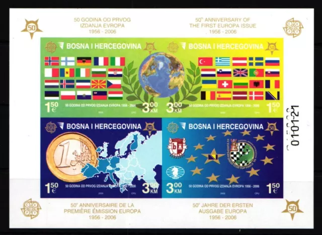 Bosnia Herzegovina Block 27 B DD Mint Double Print Control No. #HJ997