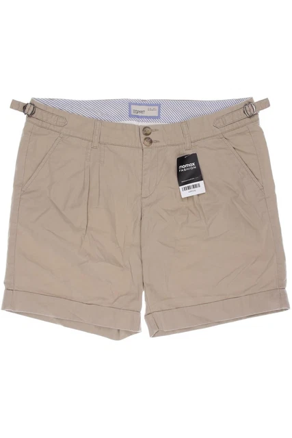 Esprit pantaloncini donna pantaloni corti taglia EU 42 cotone beige #ss8433q