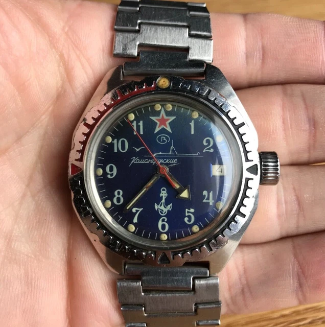 UHR VOSTOK AMPHIBIAN Komandirskie Wostok UdSSR Russland SSSR SU... EUR ...