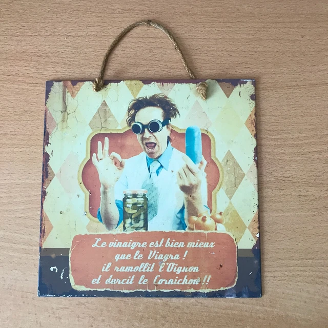 Picole nationale - Plaque métal humour - 20cm