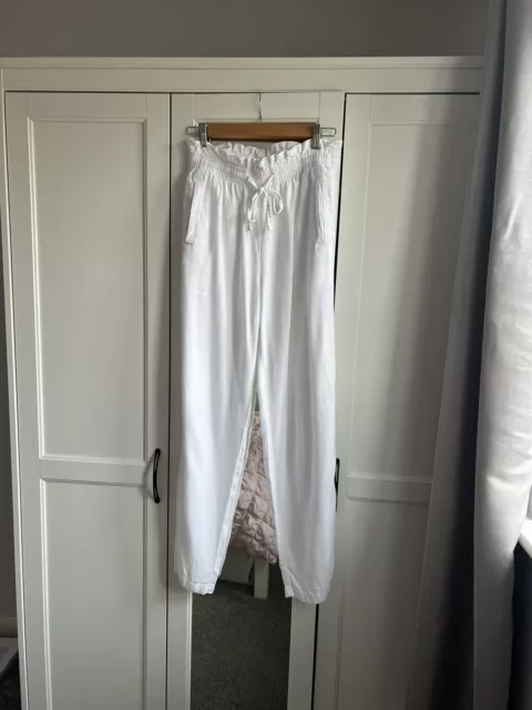 TESCO WHITE LINEN trousers 10.00 PicClick UK