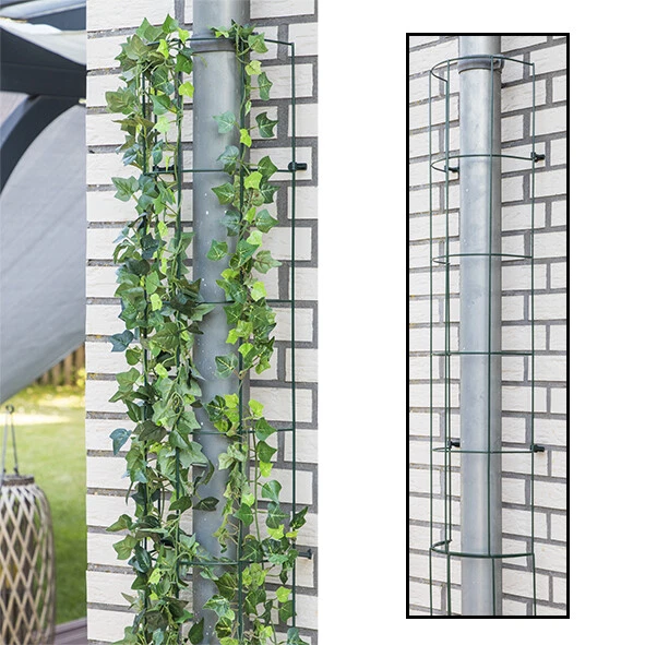 2er Set Metall Rankhilfe Rankgitter für Fallrohre Höhe je Teilstück H100x25cm