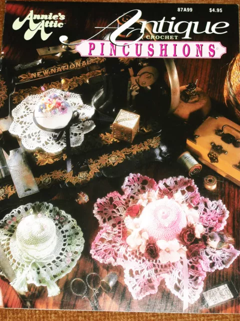 Antique Pincushions, 8 Lacy Pin Cushion Designs crochet pattern booklet NEW