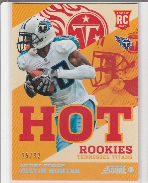 2013 Score Football Hot Rookies Artist Proof #14 Justin Hunter RC 25/32