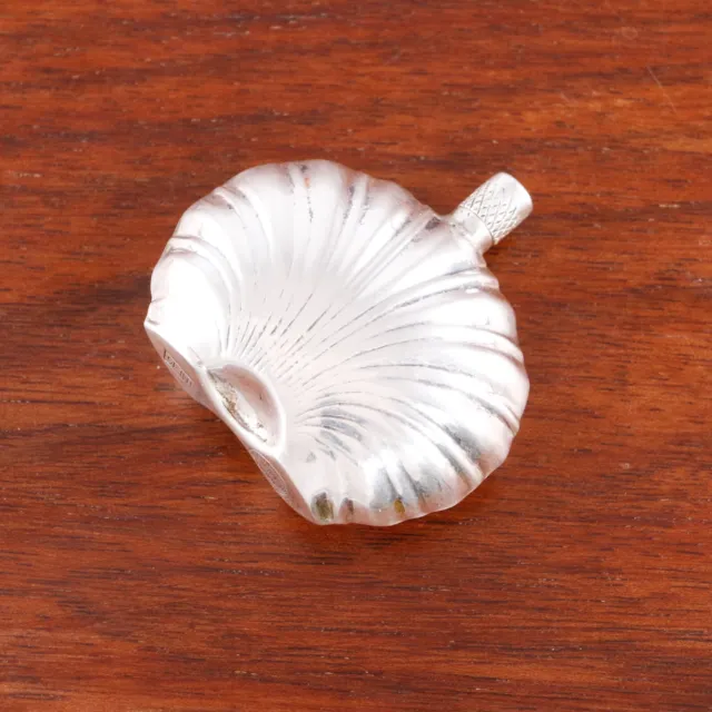 Emp Me-15 Plat-Mex Mexican Sterling Silver Perfume Bottle Shell Screw Cap Dabber
