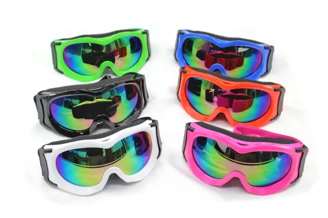 Kid/Boy/Girl Protective Motorcycle Sports Sunglasses Ski Goggles -Bonus 2 Lens 3