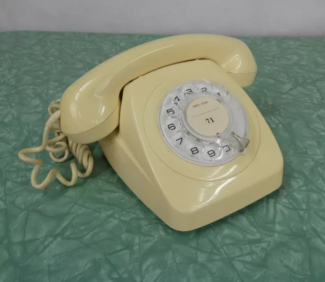 Vintage Cream/White Rotary Dial Telephone - Telecom 802 - AWA 80 - SI/231