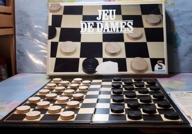 Jeu Vintage 1984 Jeux De Dames & Marelle Club Nathan - Complet Avec Pions - Occasion