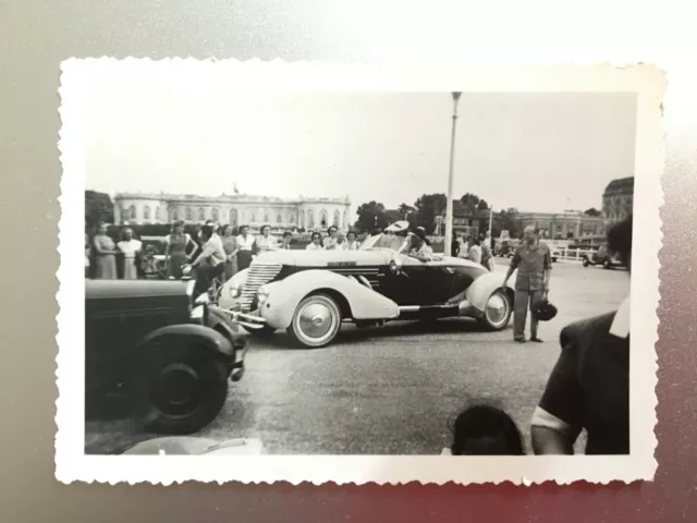 Photo voiture ancienne, course sport automobile décapotable old car Deauville