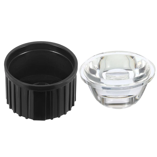 8 Set 20mm 120 Degree Acrylic Optical LED Lens with Black Holder for LED Light