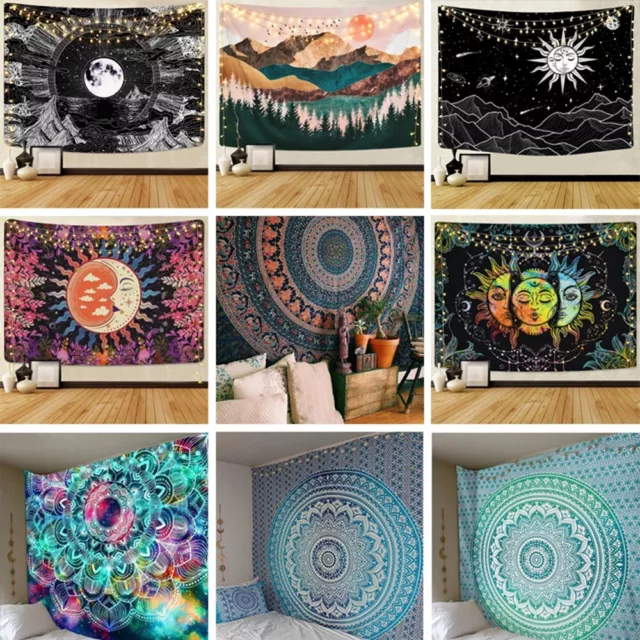 Hippie Boho Tapestry Wall Hanging Decor Bohemian Indian Mandala 200CM Bedspread