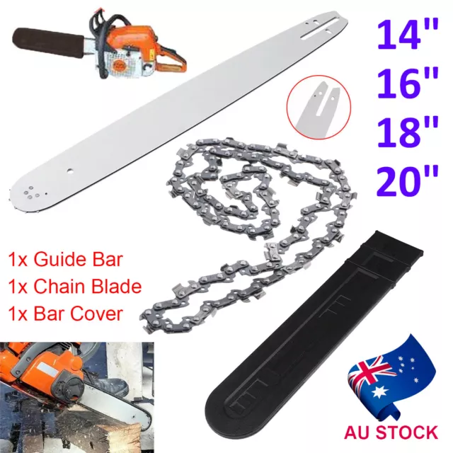 Chainsaw Bar &Chain Combo Fit Stihl Husqvarna Ryobi Baumr-AG 14" 16" 18" 20 Inch