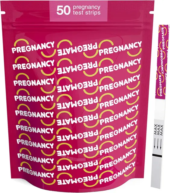 50 tiras reactivas de embarazo (50 unidades)