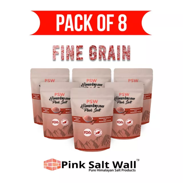 Himalayan Pink Salt (Fine Grain) Pink Himalayan sea salt crystal salt - 8 Ibs