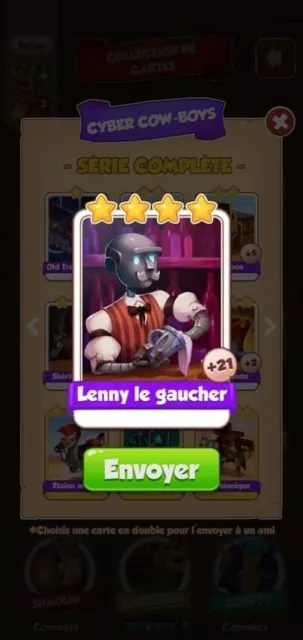 Carte lenny x2 coins master