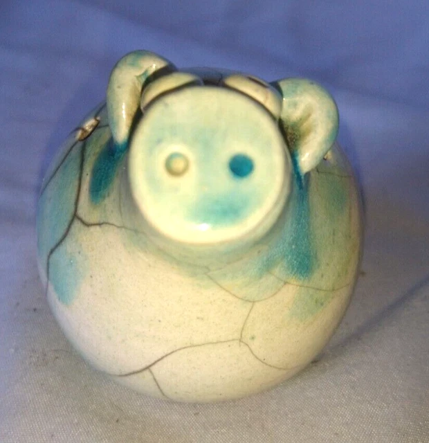 Ancienne Figurine Déco Cochon - Matière Bois / Résine - Vintage