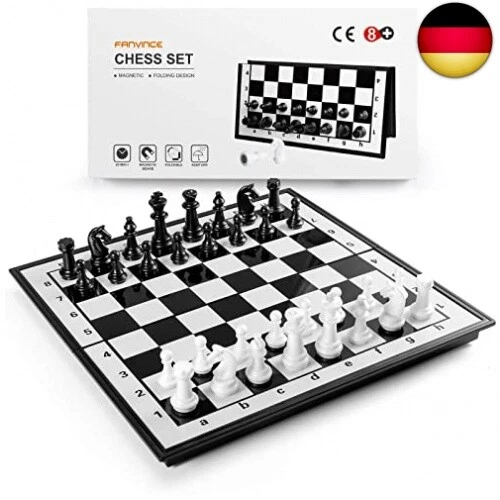Magnetisches Reiseschach Faltbar - Kompaktes Schachspiel Für Unterwegs Mit Magnetfiguren Für Kinder Und Erwachsene