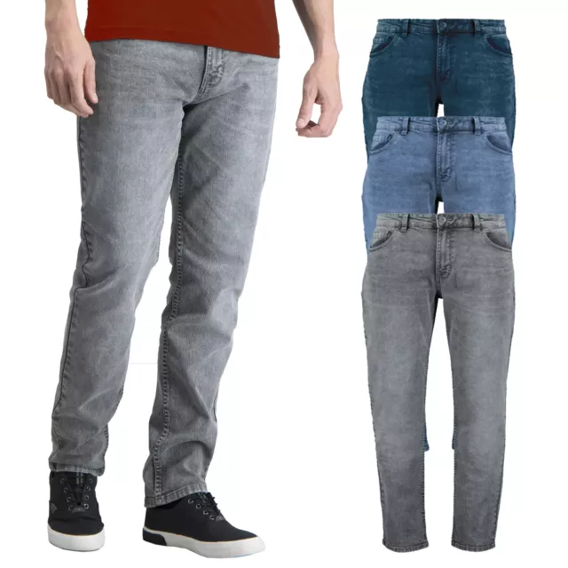 Mens Ex Brand  Slim Fit Jeans Stretch Denim Pant Casual Washed Zip Fly Trousers