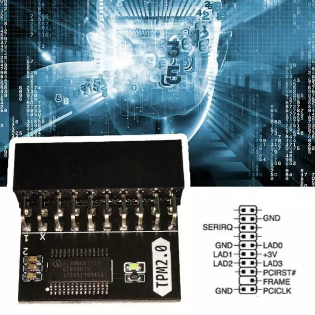 For ASUS TPM-L R2.0 Compatible Trusted Platform TPM 2.0 Module-20 Pin USx  8P9S