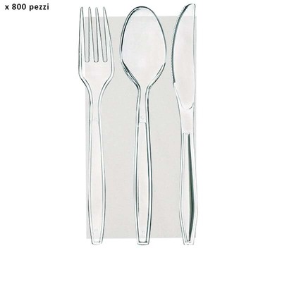 Colore: Bianco in plastica 165 mm GT TG Set di 200 forchette in plastica 