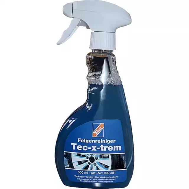 TECHNOLIT Felgenreiniger Tec-x-trem 500 ml, Alu Stahl Chrom Flugrostentferner