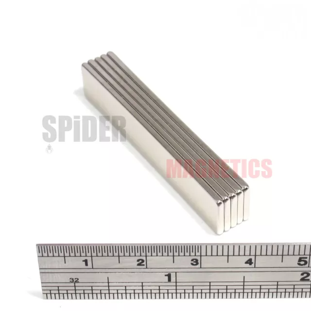 Neodymium Block Magnets 50mm x 10mm x 1.5mm strong thin rare earth neo magnet UK