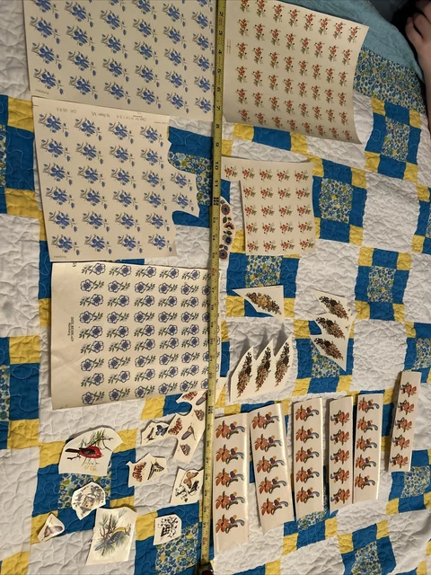 Lote de 100 calcomanías de cerámica flores, pájaros misc lote de 100 calcomanías lote #5