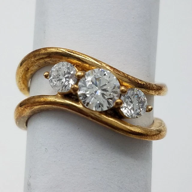 Jose Hess 925 Silver CZ Ring Band Sz 8.75 Signed 1in 6.68g Jose Hess 925 Silver CZ Ring Band Sz 8.75 Signed 1in 6.68g