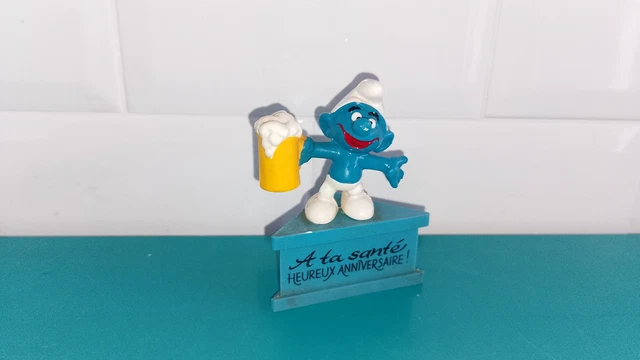 SCHTROUMPF SOCLE AVEC Ma Flamme De La Vie Bon Anniversaire ! EUR 10,00 - FR