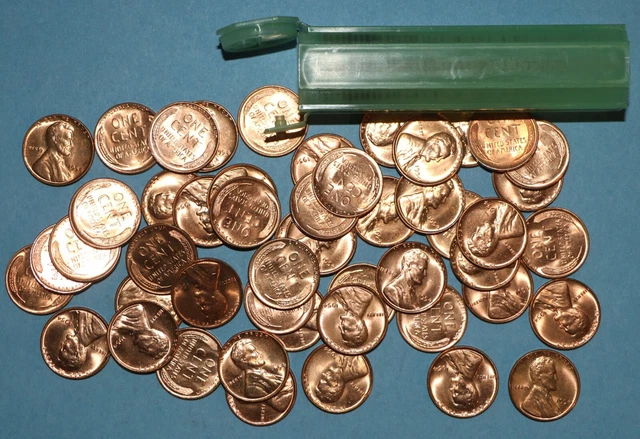 1954 Lincoln Wheat Cent roll - B/U
