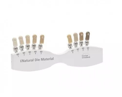 Ivoclar Vivadent Teeth Shade Guide ND1-9 Natural Die Material Chart Porcelain