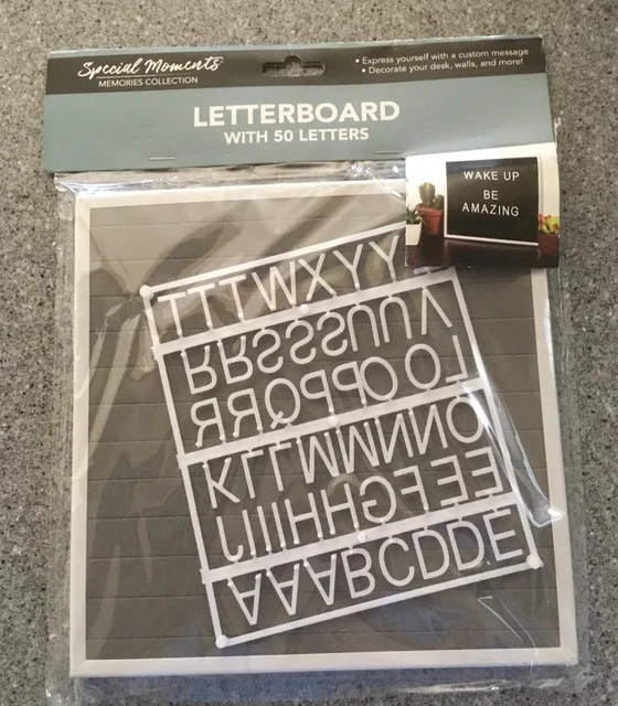 New 8x8 Felt Letter Board Black & White 50 Changeable Letters Included