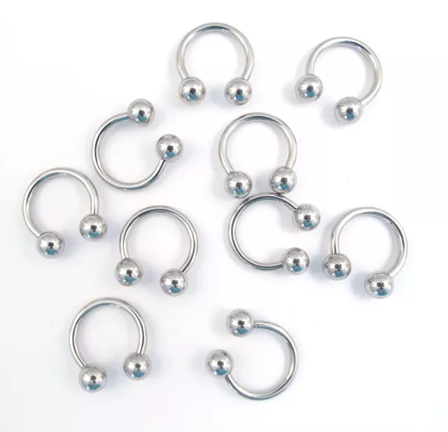 *AUTOCLAVED* 316L surgical Steel Piercing Body Jewellery 10 Pack **Horseshoe**