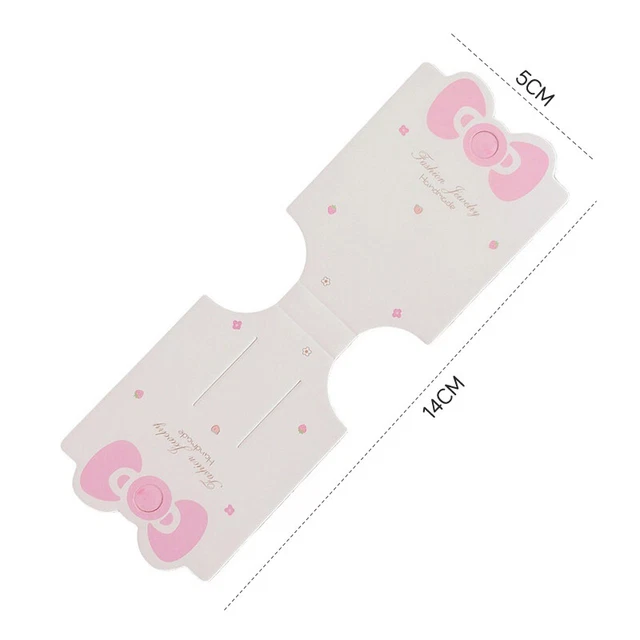 50PCS Hair Clip Half Folded Card Hair Accessories Cardboard Display Card Labels