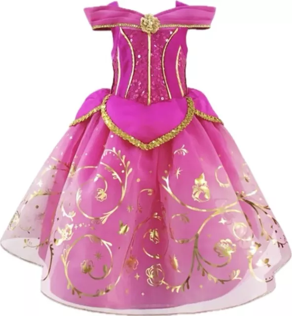 Disney Princess Aurora Sleeping Beauty Pink Dress Size 4 Years