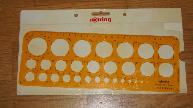 Zeichenschablone rOtring N° 840 631 für Kreise von 1 - 30 mm Durchmesser