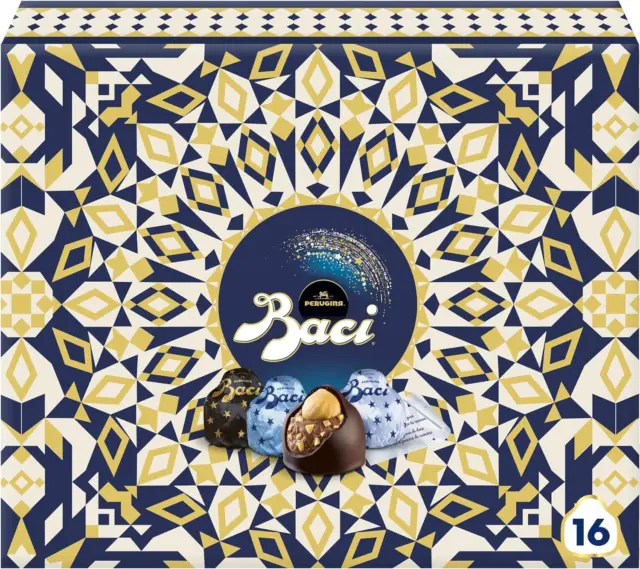 BACI PERUGINA Assortito Cioccolatini Ripieni Al Gianduia, Scatola Regalo 200G