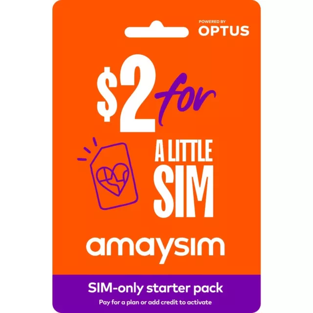 Australian Amaysim Prepaid Mobile Sim Card Kit Starter Pack Standard Micro Nano