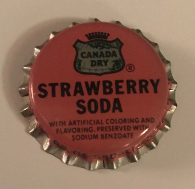 VINTAGE BOTTLE CAP Canada Dry Strawberry Soda Pink with Cork £50.09